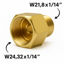 Regulator/Bottle reduction W24.32x1/14" - W21.8x1/14" Vogelmann