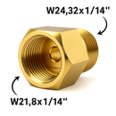 Regulator/Bottle reduction W21.8x1/14" - W24.32x1/14" Vogelmann