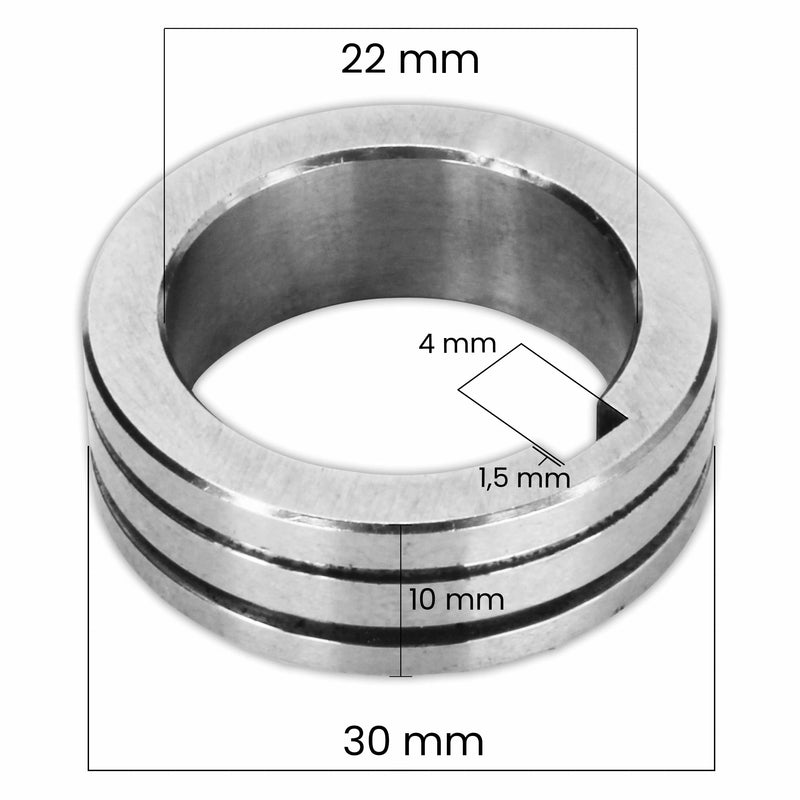 Wire feeder roll 2RA 30x22x10mm Steel / Aluminum 0,6mm / 0,8mm / 1,0mm / 1,2mm / 1,6mm