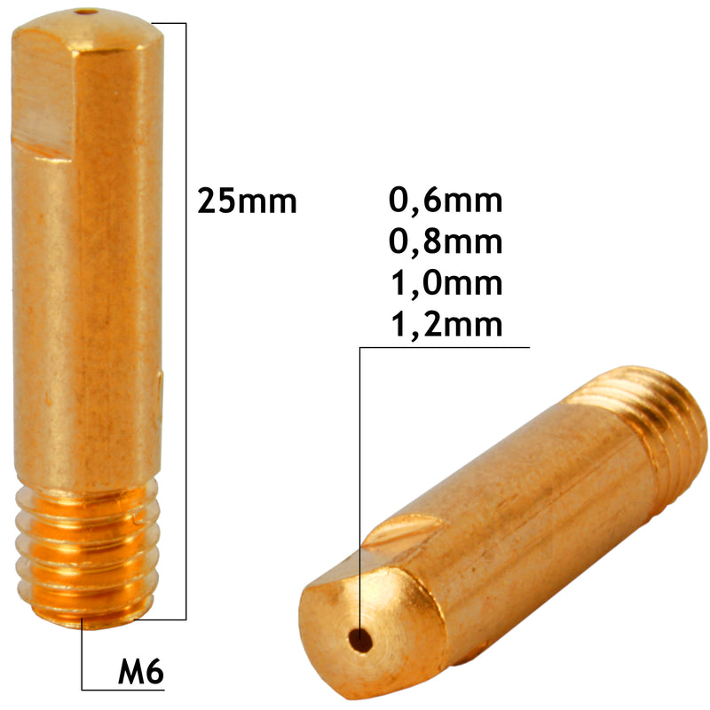 20pcs Contact Tips M6x25 MB-15 Vogelmann