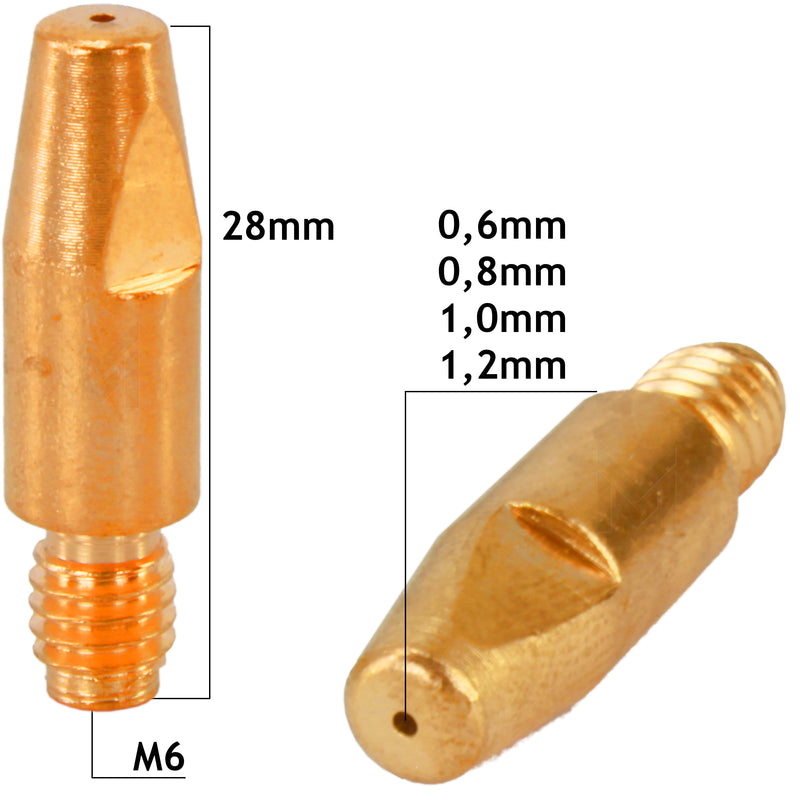 20pcs Contact Tips M6x28 MB-24 MB-25 MB-36 Vogelmann