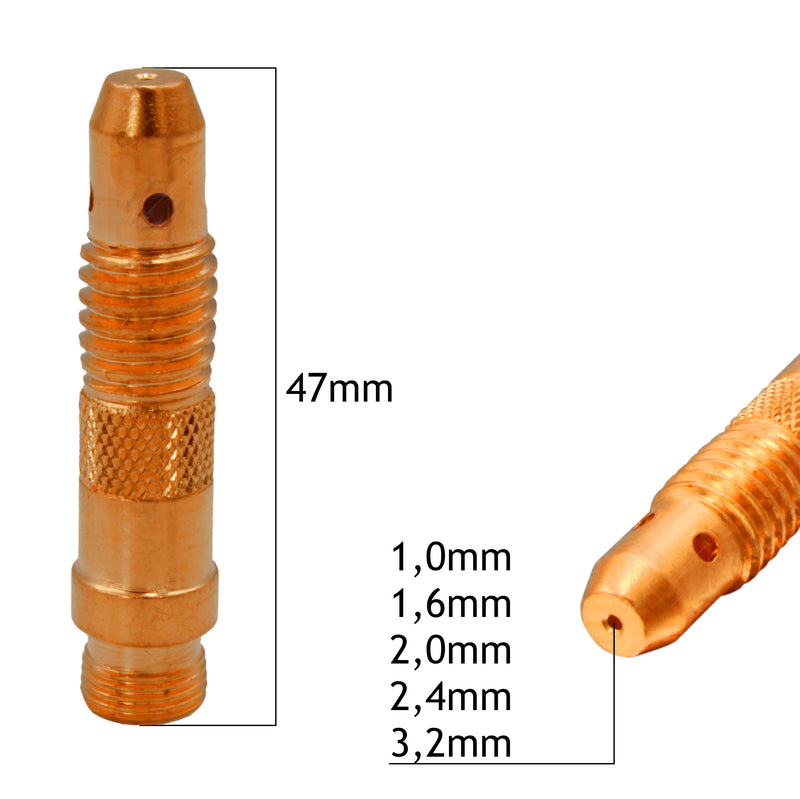 10 pcs Collet Bodies TIG SR17/18/26 Vogelmann