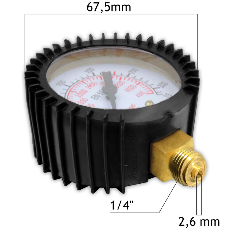 Pressure gauge Vogelmann Profi ⌀63mm 315 bar Ar/CO2